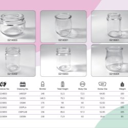 Clear Glass Food Jars 140ml - 180ml